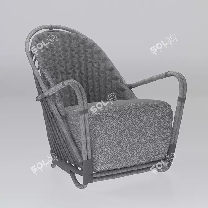 Arne Jacobsen Sika Lounge Chair: Reloaded Elegance 3D model image 3