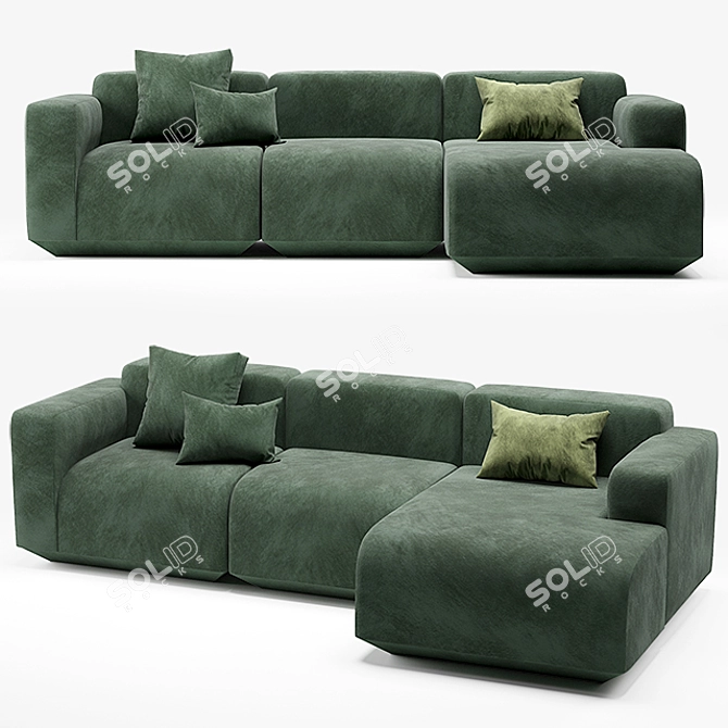 Elegant Develius Sofa by Edward Van Vliet 3D model image 1
