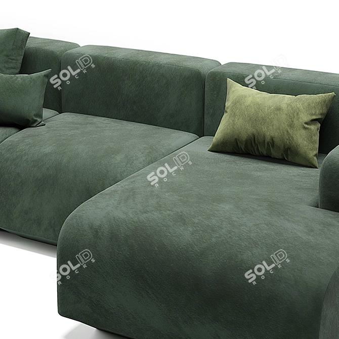 Elegant Develius Sofa by Edward Van Vliet 3D model image 2
