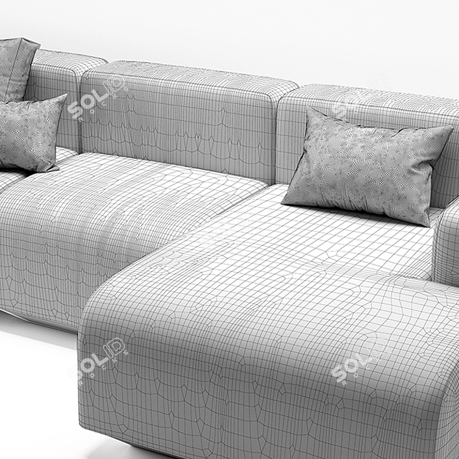 Elegant Develius Sofa by Edward Van Vliet 3D model image 3