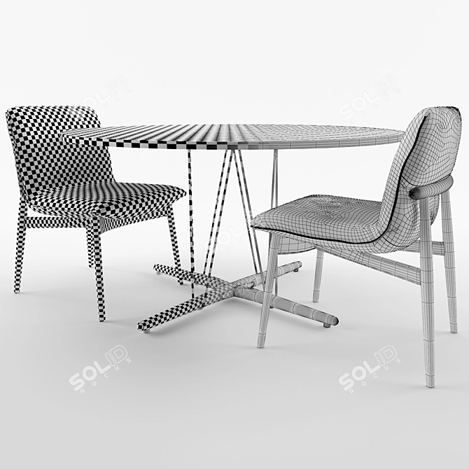  Carl Hansen & Son Embrace Dining Set 3D model image 3