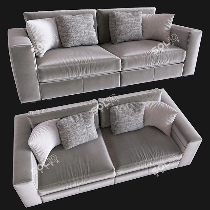 Authentic Italian Sofa 3D model image 1