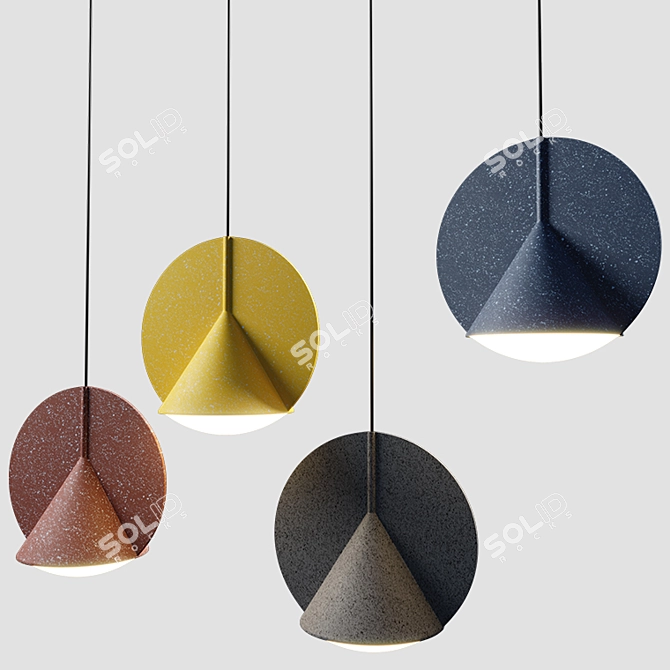 Scandinavian-style LED Pendant Light 3D model image 1