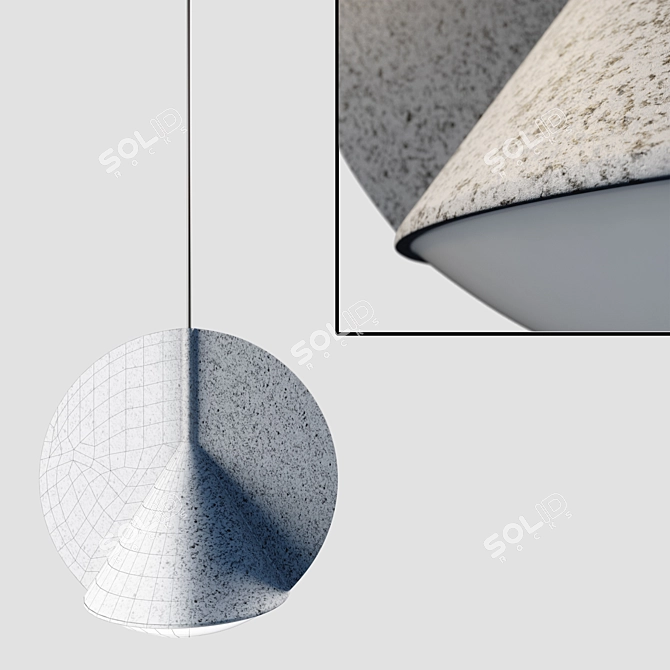 Scandinavian-style LED Pendant Light 3D model image 2