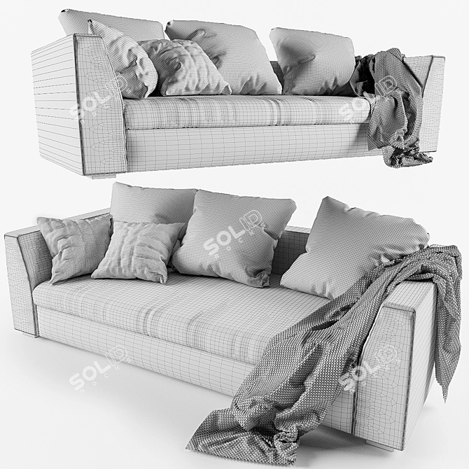Ultimate Comfort Sofa 3D model image 2