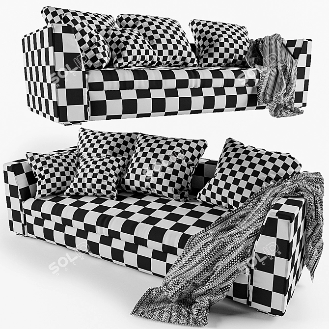 Ultimate Comfort Sofa 3D model image 3