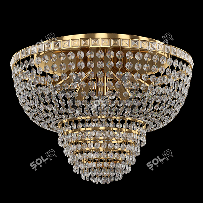 Elegant Crystal Chandelier: Patricia 3D model image 1