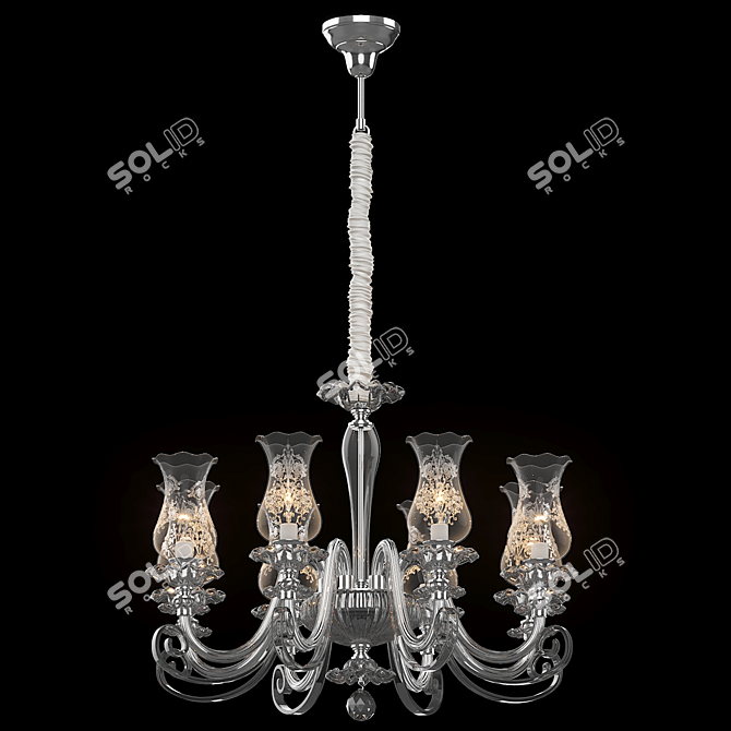 Handcrafted Art-Deco Chandelier 3D model image 1