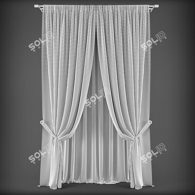 Polys and Verts Curtains: 117240 Polys, 118717 Verts 3D model image 2