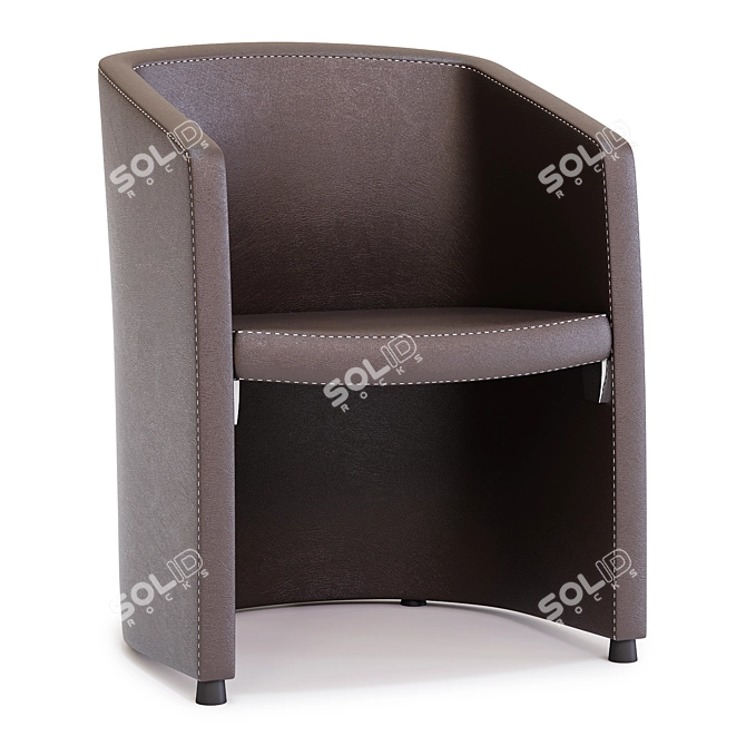 Contemporary Cozy Armchair Movie 3D model image 1