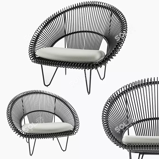 Cozy Outdoor Cocoon Chair 3D model image 1