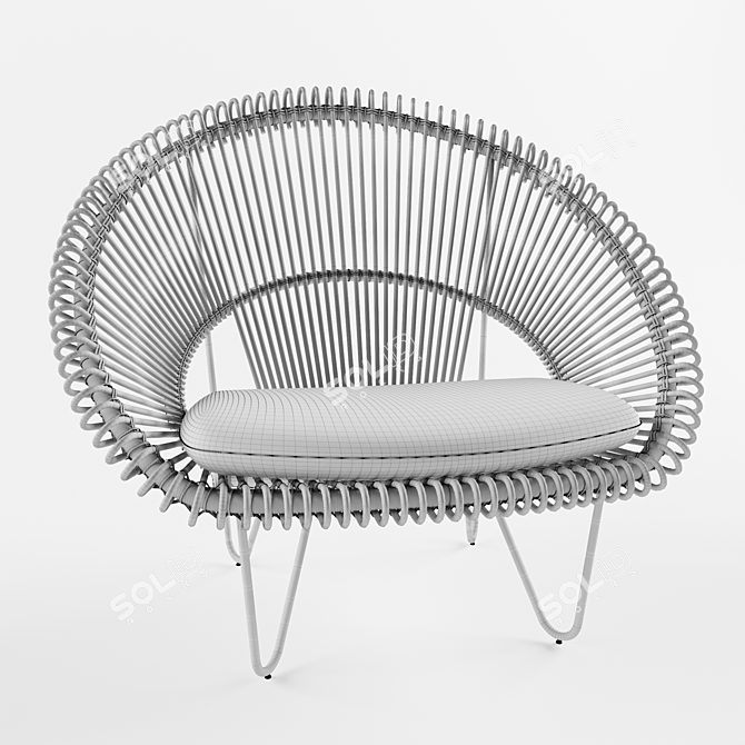 Cozy Outdoor Cocoon Chair 3D model image 2