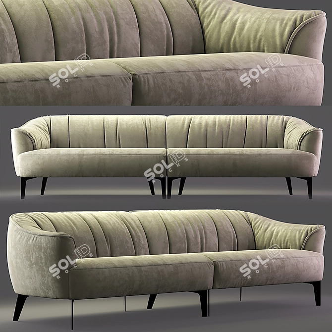 Luxury Sigmund Sofa by Borzalino 3D model image 1