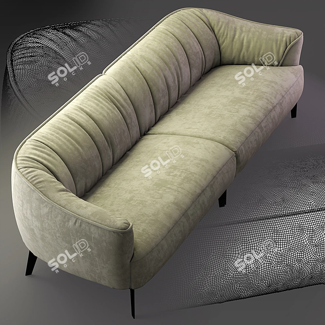 Luxury Sigmund Sofa by Borzalino 3D model image 3