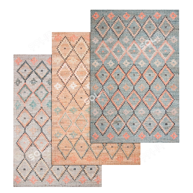 Luxury Carpets Set 3D model image 1