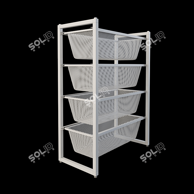 Versatile Mesh Basket Frame: Organize with Janoxel 3D model image 1