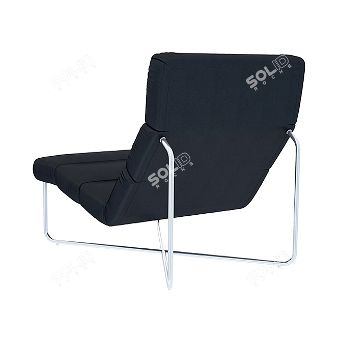 Modern Reach Lounge Chair 3D model image 2