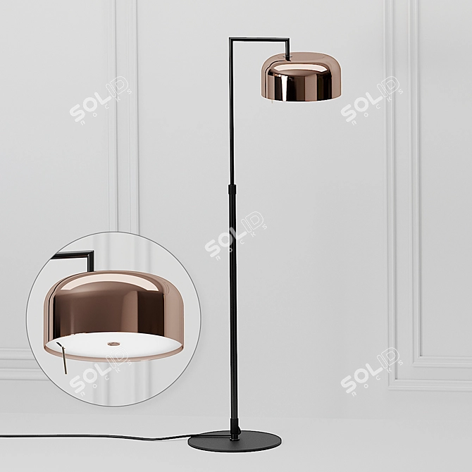 Lalu+ Floor Lamp: Sleek Elegance 3D model image 1