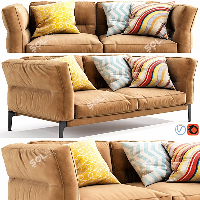 Flexform Adda Sofa: Modern Design, High Quality 3D model image 1