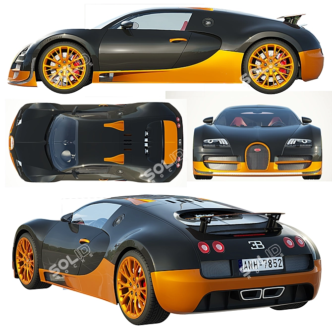 Ultimate Speed Master: Bugatti Veyron 3D model image 2