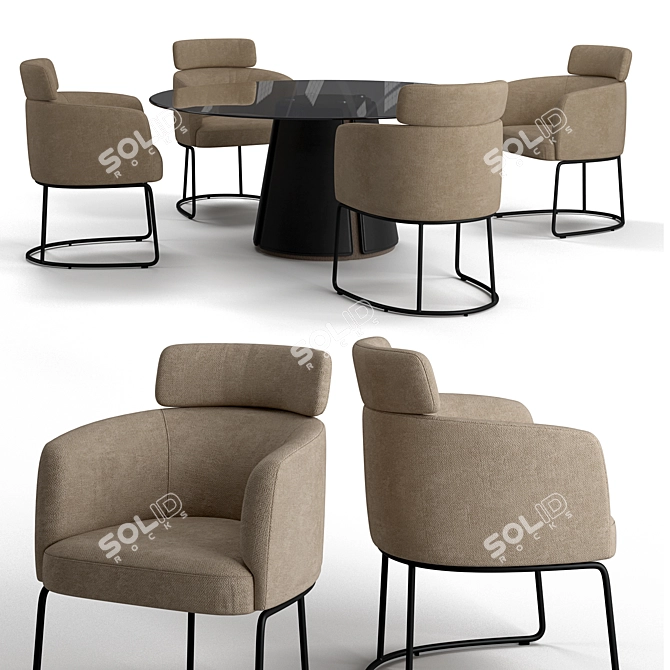 Title: Elegance in Circularity with Ditre Italia Claire 3D model image 1