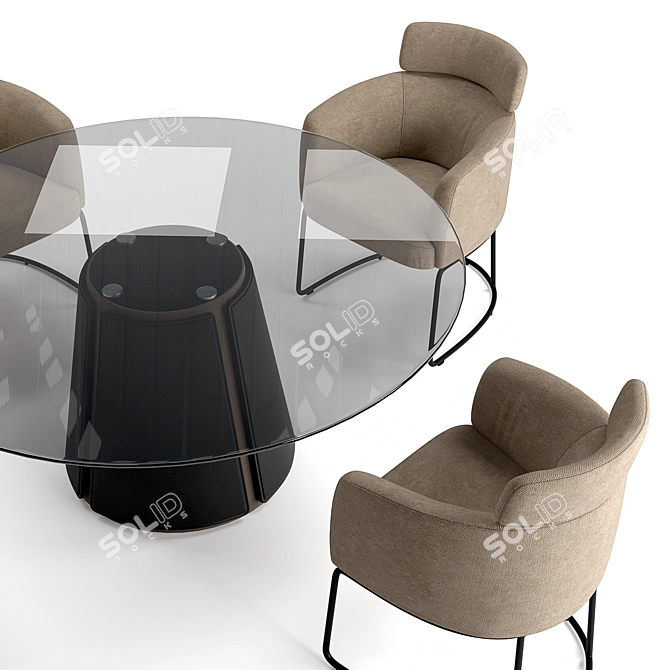 Title: Elegance in Circularity with Ditre Italia Claire 3D model image 2