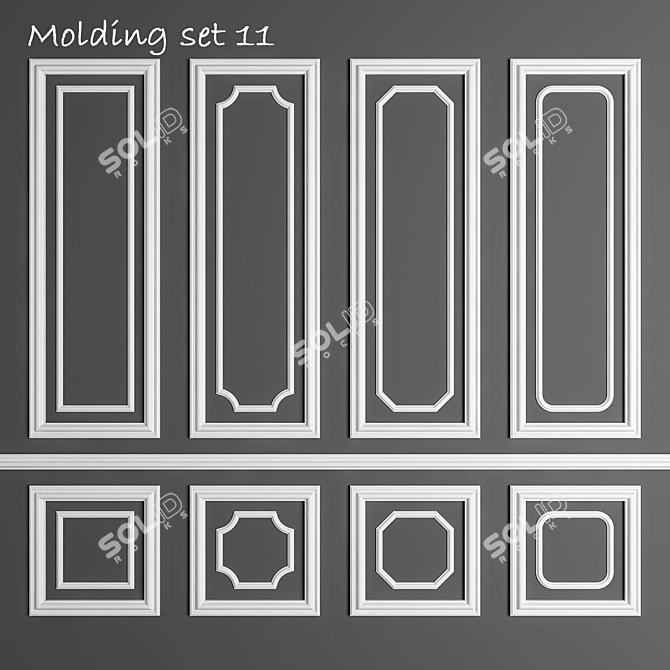 3DMax Molding: Vray, Corona, OBJ 3D model image 1