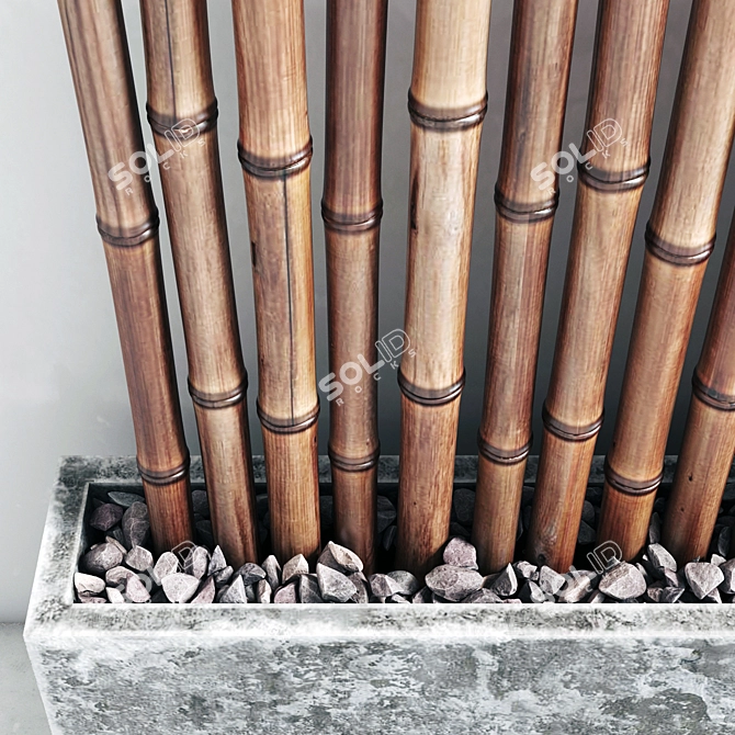 Bamboo Gravel Fundament: 3D Decor 3D model image 2