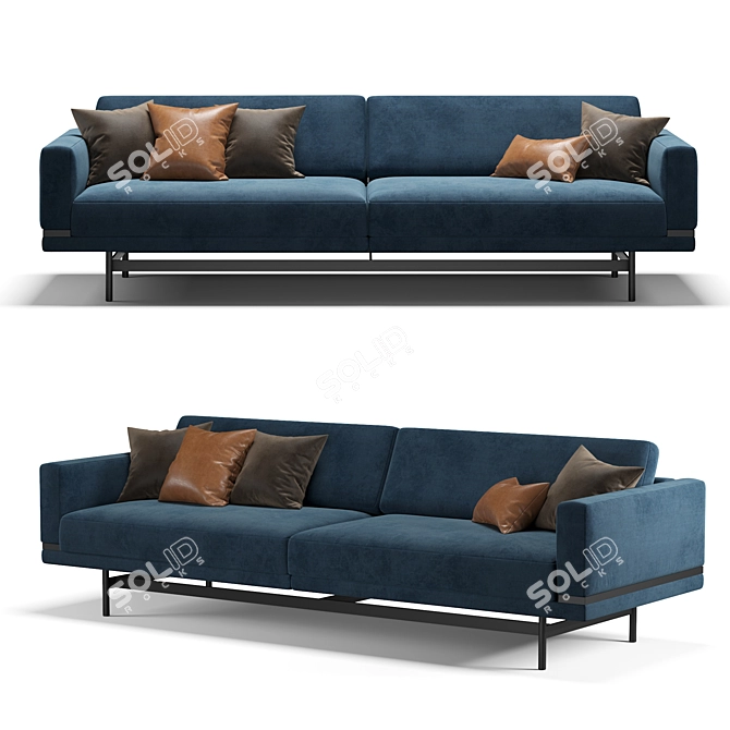 Luxurious Steward Sofa by Laskasas 3D model image 1