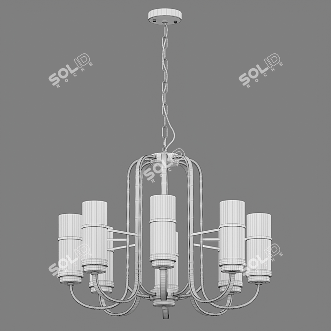 Elegant Castle Chandelier 3D model image 2