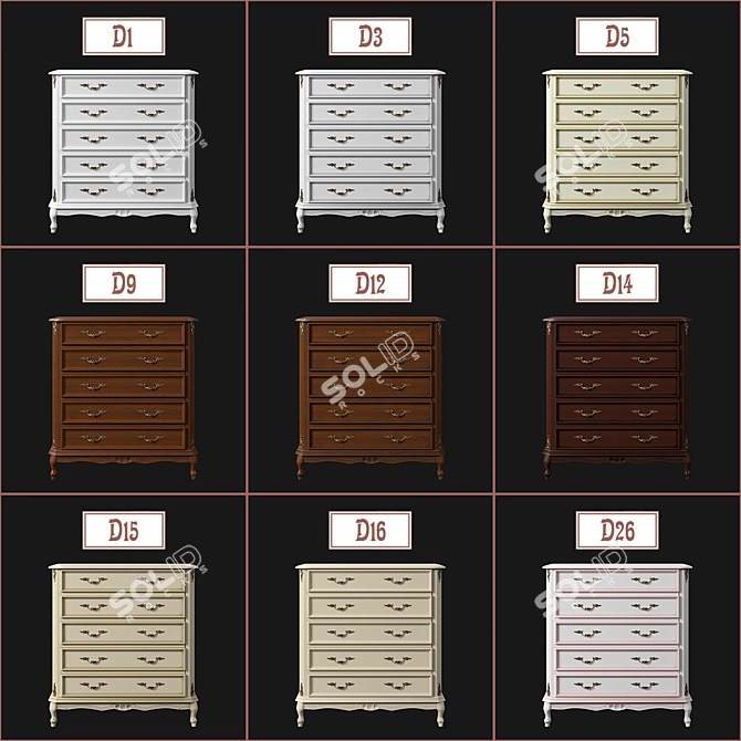 Ravanti Dresser No. 3 - Elegant and Versatile Storage Solution 3D model image 3