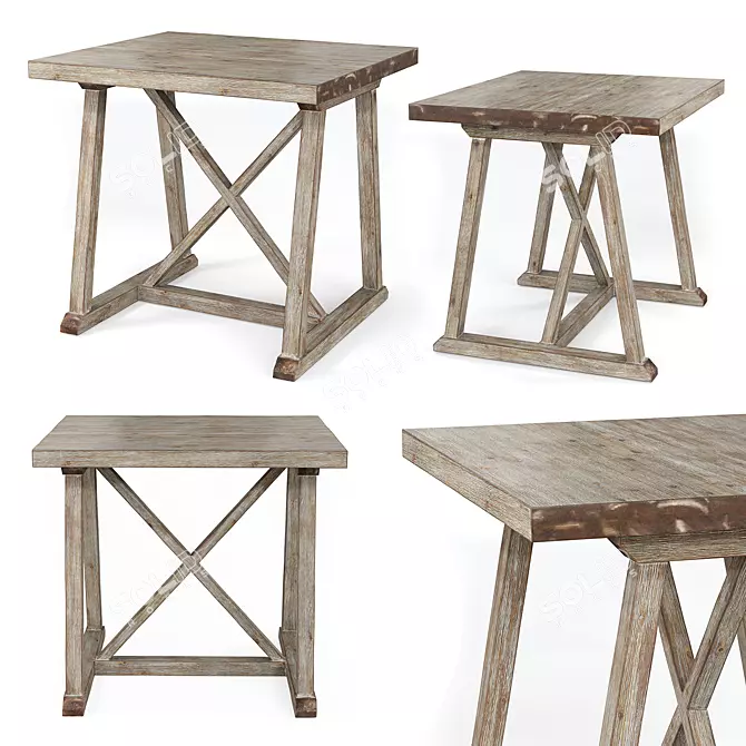 Gatewood Brown Cross Creek End Table 3D model image 1