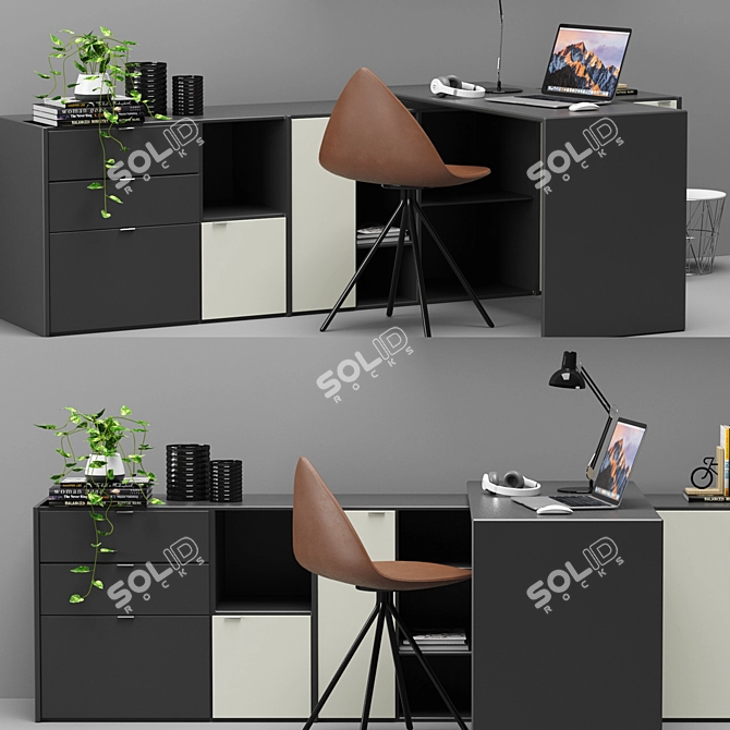 Sleek Copenhagen Office Set 3D model image 3