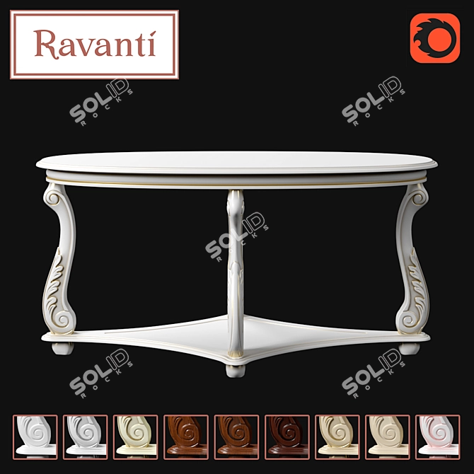 Ravanti Journal Coffee Table 3D model image 1