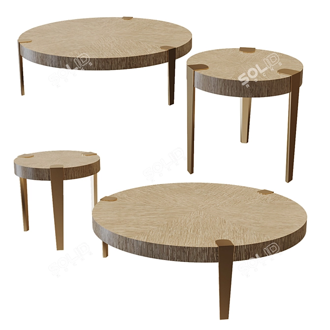 Elegant Oxnard Coffee Table 3D model image 1