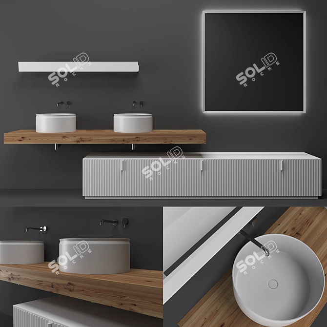 Code Wave 01: Sleek Arbi Arredobagno Bathroom Furniture 3D model image 1