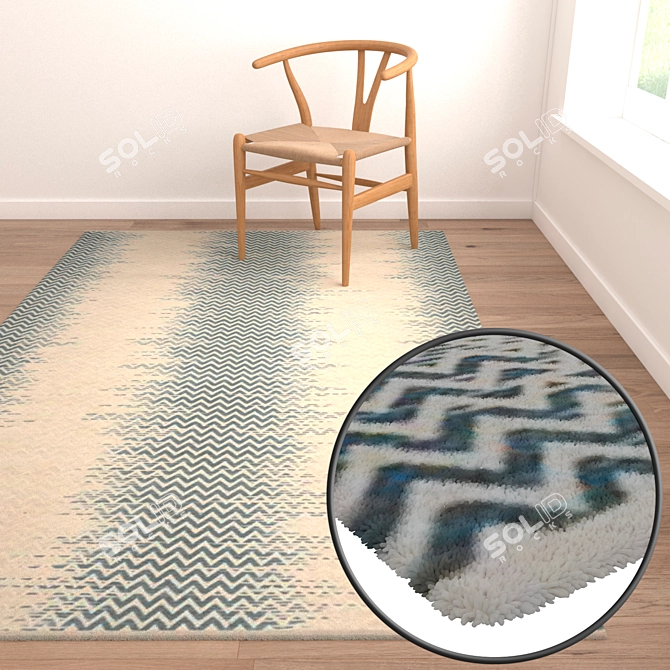 High-Quality Carpets Set 3D model image 2