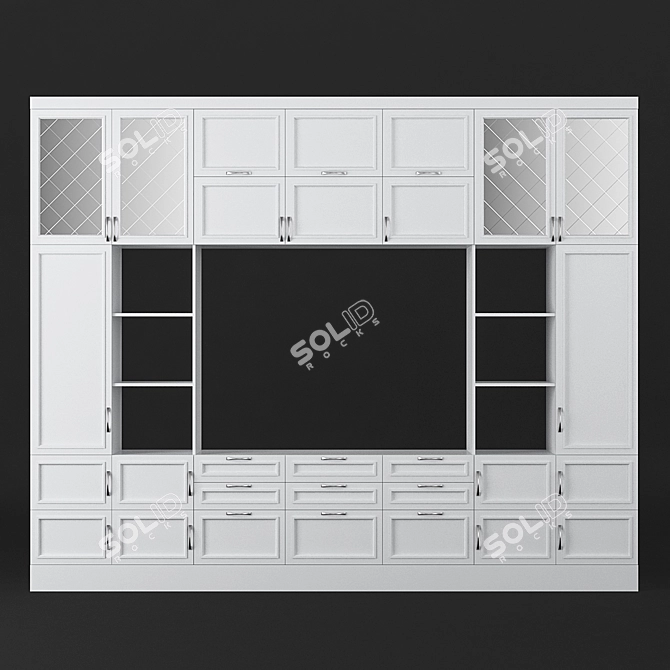 Spacious V-Ray/Corona Cabinet: 3320x2700x400 Dimensions 3D model image 1