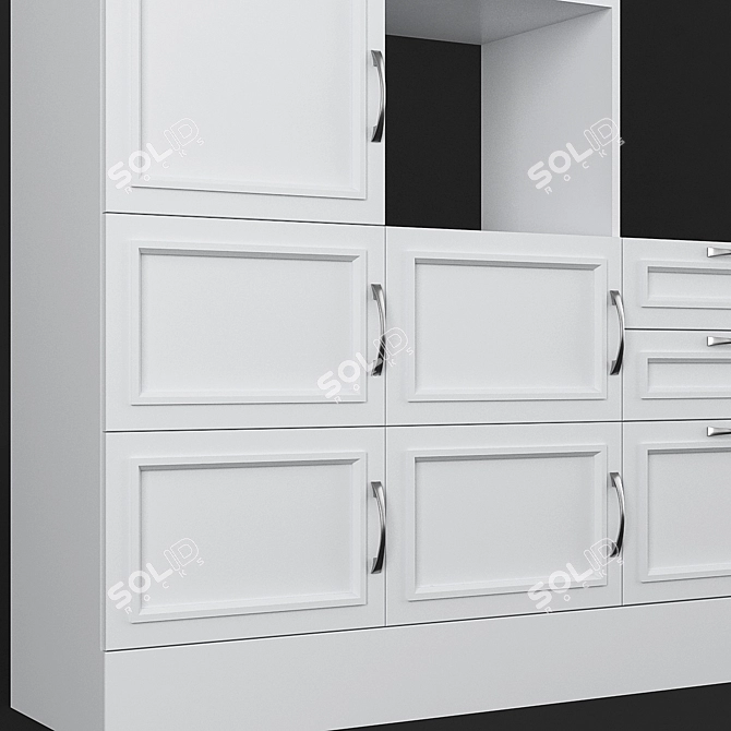 Spacious V-Ray/Corona Cabinet: 3320x2700x400 Dimensions 3D model image 2