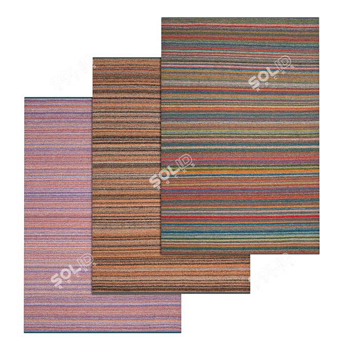 Luxury Carpet Set - High-Quality Textures, Multiple Variants 3D model image 1