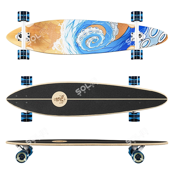 Termit 2 Longboard: Stylish and Versatile 3D model image 1