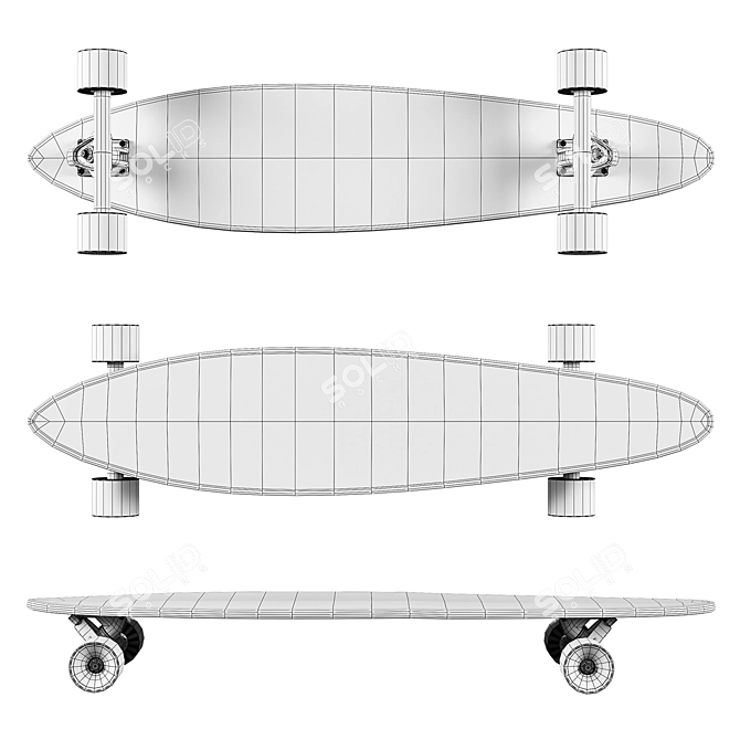 Termit 2 Longboard: Stylish and Versatile 3D model image 3