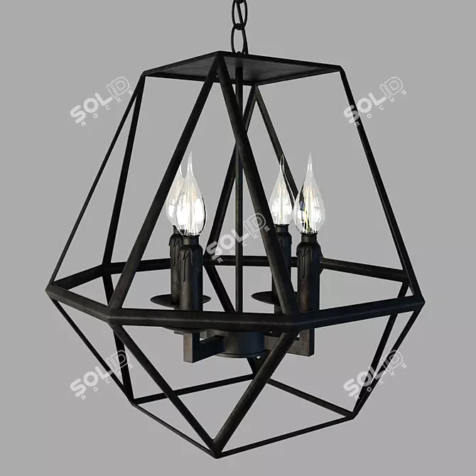 Elegant Vigore Chandelier 3D model image 1