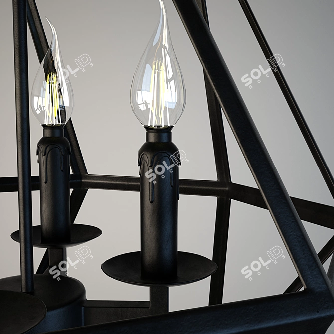 Elegant Vigore Chandelier 3D model image 3