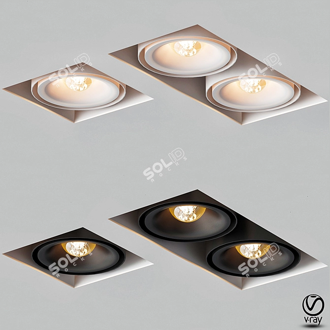 Modern Lighting Fixture for Ceilings 3D model image 1