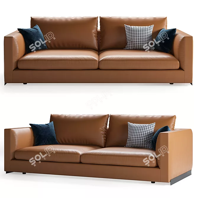 Elegant Arflex Rendez-Vous Sofa 3D model image 1