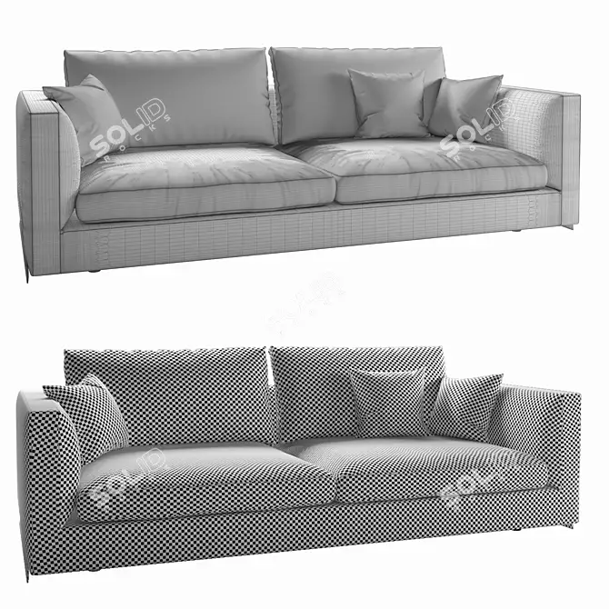 Elegant Arflex Rendez-Vous Sofa 3D model image 3