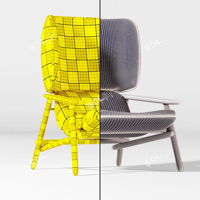 Sophisticated Lilo Wing Chair 3D model image 2