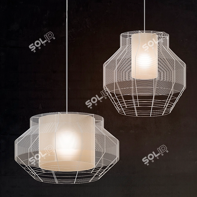 Modern Forestier Mesh Pendant 3D model image 1