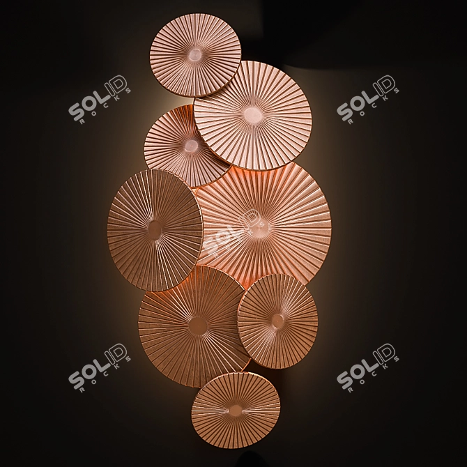 Sleek Nova Wall Light 3D model image 1